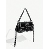image:imageMakeMeChic Womens Shoulder Bags Y2K PU Leather Clutch Small Purse BagsBlack