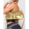 image:imageMakeMeChic Womens Shoulder Bags Y2K PU Leather Clutch Small Purse BagsGold