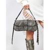 image:imageMakeMeChic Womens Shoulder Bags Y2K PU Leather Clutch Small Purse BagsGrey