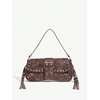 image:imageMakeMeChic Womens Shoulder Bags Y2K PU Leather Clutch Small Purse BagsLight Brown