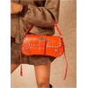 image:imageMakeMeChic Womens Shoulder Bags Y2K PU Leather Clutch Small Purse BagsOrange