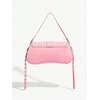 image:imageMakeMeChic Womens Shoulder Bags Y2K PU Leather Clutch Small Purse BagsPink