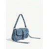 image:imageMakeMeChic Womens Shoulder Bags Y2K PU Leather Clutch Small Purse BagsWash Blue