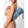 image:imageMakeMeChic Womens Shoulder Bags Y2K PU Leather Clutch Small Purse BagsWash Blue