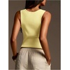 image:imageMakeMeChic Womens Summer Cute Tank Tops Beaded Square Neck Sleeveless Knit Beach Vacation TopsLight Yellow