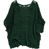 image:imageMakeMeChic Womens Plus Size Crochet Boho Tops Summer Vacation Beach Cover Ups SweaterDark Green