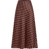 image:imageMakeMeChic Womens Polka Dots Skirt Satin Summer Ruffle Hem Maxi SkirtBrown