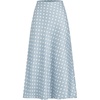image:imageMakeMeChic Womens Polka Dots Skirt Satin Summer Ruffle Hem Maxi SkirtMint Blue