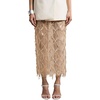 image:imageMakeMeChic Womens Sequin Midi Skirts Sheer Fringe Glitter Sparkly Party Club Cover Up Pencil SkirtsChampagne