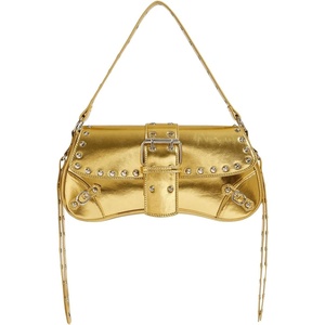 image:imageMakeMeChic Womens Shoulder Bags Y2K PU Leather Clutch Small Purse BagsGold