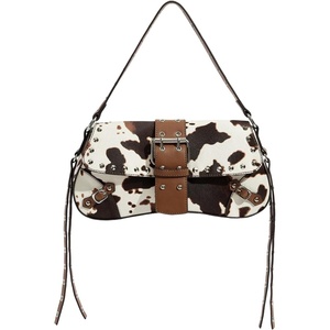 image:imageMakeMeChic Womens Shoulder Bags Y2K PU Leather Clutch Small Purse BagsMulti Brown
