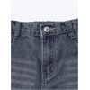 image:imageMakeMeChic Girls Jean Skirt Elastic High Waisted Y2k Summer Cute Denim Midi Skirts with PocketDark Blue