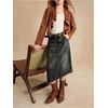 image:imageMakeMeChic Girls Jean Skirt Elastic High Waisted Y2k Summer Cute Denim Midi Skirts with PocketDark Blue a