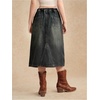 image:imageMakeMeChic Girls Jean Skirt Elastic High Waisted Y2k Summer Cute Denim Midi Skirts with PocketDark Blue a