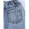image:imageMakeMeChic Girls Jean Skirt Elastic High Waisted Y2k Summer Cute Denim Midi Skirts with PocketFlower Blue
