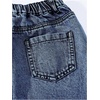 image:imageMakeMeChic Girls Jean Skirt Elastic High Waisted Y2k Summer Cute Denim Midi Skirts with PocketFlower Dark Blue