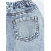 image:imageMakeMeChic Girls Jean Skirt Elastic High Waisted Y2k Summer Cute Denim Midi Skirts with PocketFlower Print