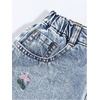 image:imageMakeMeChic Girls Jean Skirt Elastic High Waisted Y2k Summer Cute Denim Midi Skirts with PocketFlower Print