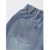 image:imageMakeMeChic Girls Jean Skirt Elastic High Waisted Y2k Summer Cute Denim Midi Skirts with PocketLight Blue