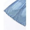 image:imageMakeMeChic Girls Jean Skirt Elastic High Waisted Y2k Summer Cute Denim Midi Skirts with PocketLight Bluea