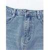 image:imageMakeMeChic Girls Jean Skirt Elastic High Waisted Y2k Summer Cute Denim Midi Skirts with PocketLight Bluea