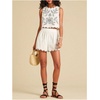 image:imageMakeMeChic Womens 2 Piece Set Boho Beach Vacation Outfits Floral Crop Tops Shorts SetWhite