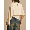 image:imageMakeMeChic Womens Asymmetrical Tops Going Out Chiffon Blouse Dressy Casual Sheer Mesh TopsApricot