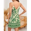 image:imageMakeMeChic Womens Boho Tropical Dress Summer Vacation Spaghetti Strap Sleeveless Floral Beach Short DressesGreen