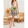 image:imageMakeMeChic Womens Boho Tropical Dress Summer Vacation Spaghetti Strap Sleeveless Floral Beach Short DressesMulticolor C