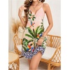 image:imageMakeMeChic Womens Boho Tropical Dress Summer Vacation Spaghetti Strap Sleeveless Floral Beach Short DressesMulticolor C