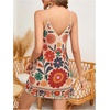 image:imageMakeMeChic Womens Boho Tropical Dress Summer Vacation Spaghetti Strap Sleeveless Floral Beach Short DressesMulticolor a