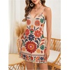 image:imageMakeMeChic Womens Boho Tropical Dress Summer Vacation Spaghetti Strap Sleeveless Floral Beach Short DressesMulticolor a