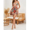 image:imageMakeMeChic Womens Boho Tropical Dress Summer Vacation Spaghetti Strap Sleeveless Floral Beach Short DressesMulticolor a