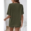 image:imageMakeMeChic Womens Maternity 2 Piece Outfits Summer Short Sleeve Rib Knit Tee Top and Short Lounge Sets ClothesOlive Green