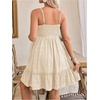 image:imageMakeMeChic Womens Maternity Mini Dress Summer A Line Ruffle Layered Shirred Pregnancy Slip SundressApricot
