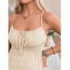 image:imageMakeMeChic Womens Maternity Mini Dress Summer A Line Ruffle Layered Shirred Pregnancy Slip SundressApricot