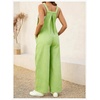 image:imageMakeMeChic Womens Maternity Overalls Summer Gingham Sleeveless Wide Leg Y2K Pregnancy JumpsuitsGreen N