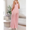 image:imageMakeMeChic Womens Maternity Overalls Summer Gingham Sleeveless Wide Leg Y2K Pregnancy JumpsuitsPink