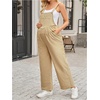 image:imageMakeMeChic Womens Maternity Overalls Summer Gingham Sleeveless Wide Leg Y2K Pregnancy JumpsuitsPurple and Yellow
