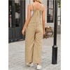 image:imageMakeMeChic Womens Maternity Overalls Summer Gingham Sleeveless Wide Leg Y2K Pregnancy JumpsuitsPurple and Yellow