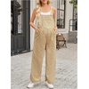 image:imageMakeMeChic Womens Maternity Overalls Summer Gingham Sleeveless Wide Leg Y2K Pregnancy JumpsuitsPurple and Yellow