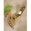 image:imageMakeMeChic Womens Open Toe Floral Kitten Heels Flower Summer Beach SandalsGold