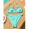 image:imageMakeMeChic Womens Polka Dots Thong Bikini Sets High Cut Micro Sexy Bathing Suit SwimsuitDusty Blue