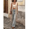 image:imageMakeMeChic Womens Rivet Suede Tassel Sleeveless Vest Jacket Open Front Cowboy Chic Fringe Vest OuterwearApricot