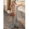 image:imageMakeMeChic Womens Rivet Suede Tassel Sleeveless Vest Jacket Open Front Cowboy Chic Fringe Vest OuterwearApricot