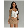 image:imageMakeMeChic Womens Sequin Sparkly Shorts Mini Micro Glitter Y2k Party Low Rise SkortGold