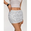 image:imageMakeMeChic Womens Sequin Sparkly Shorts Mini Micro Glitter Y2k Party Low Rise SkortWhite B