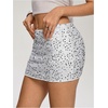 image:imageMakeMeChic Womens Sequin Sparkly Shorts Mini Micro Glitter Y2k Party Low Rise SkortWhite B