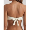 image:imageMakeMeChic Womens Strapless Bandeau Bikini Tops Tie Back Ruched Bathing Suit Summer TopsApricot