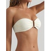 image:imageMakeMeChic Womens Strapless Bandeau Bikini Tops Tie Back Ruched Bathing Suit Summer TopsApricot